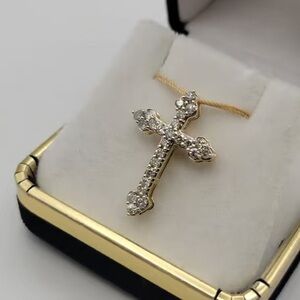 Stampd Gold and Silver Cross Necklace